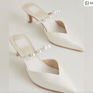 Dolce Vita Elegant Cream Pearl-Embellished heels